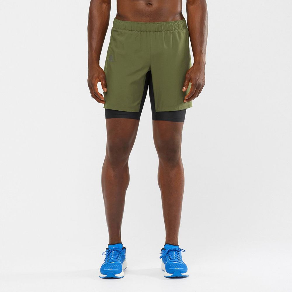 Salomon Shorts Herre Olivengrøn - XA TWINSKIN (ZPLVD-8051)